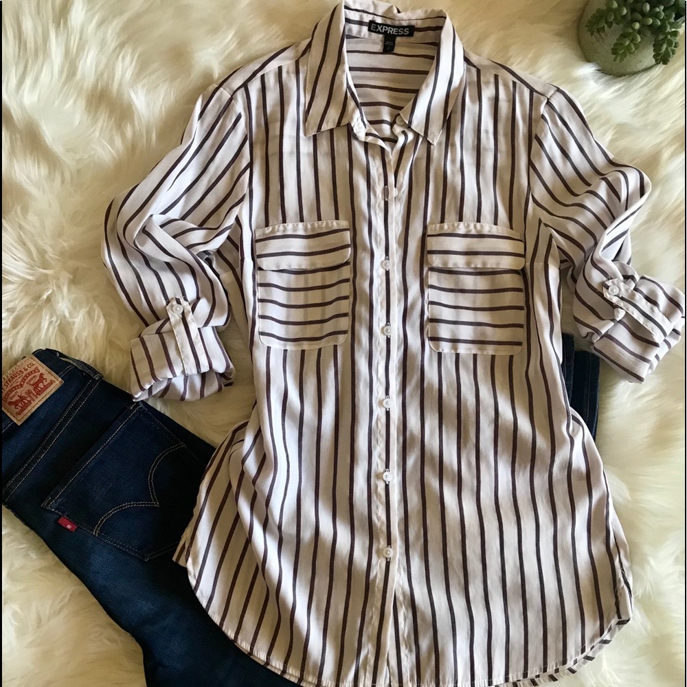 Express Original Fit Striped Portofino